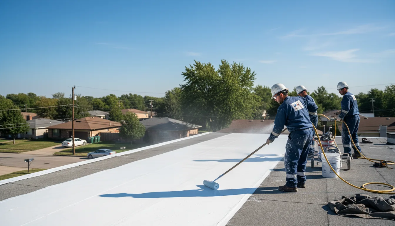 Commercial roof coating in Murdock, IL near me